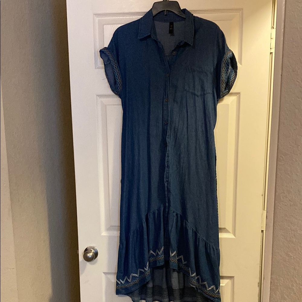 Casual Blue Denim Dress